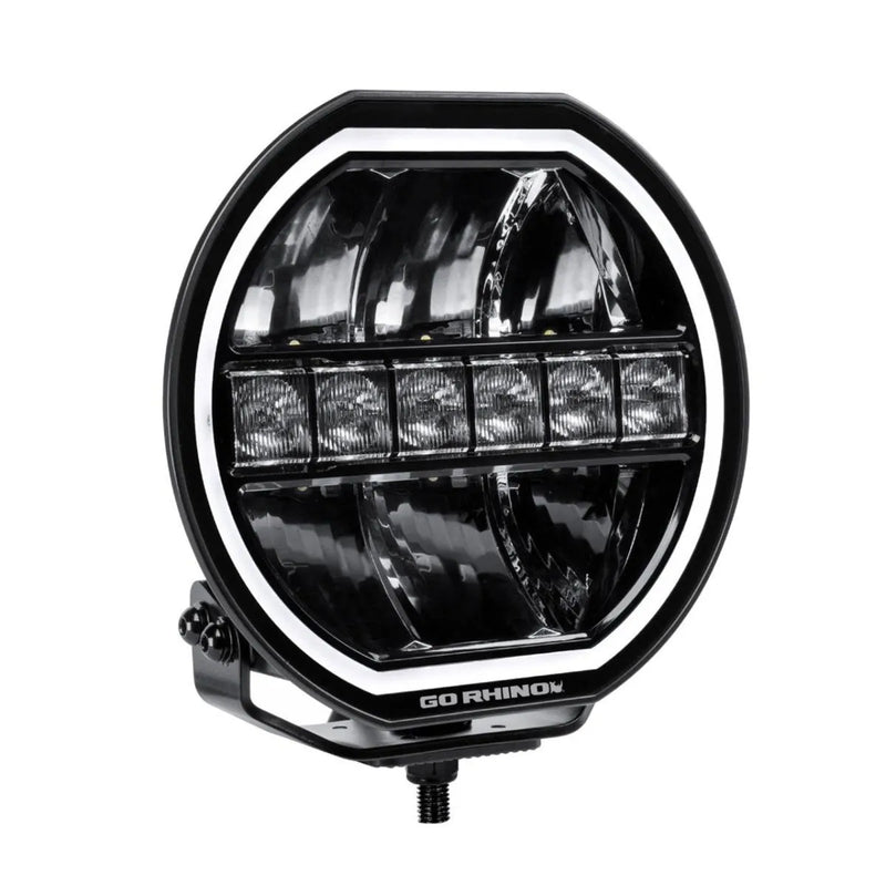 Go Rhino Xplor Blackout Series Maxline Hi/Low LED Round Light | 7’’ or 9’’