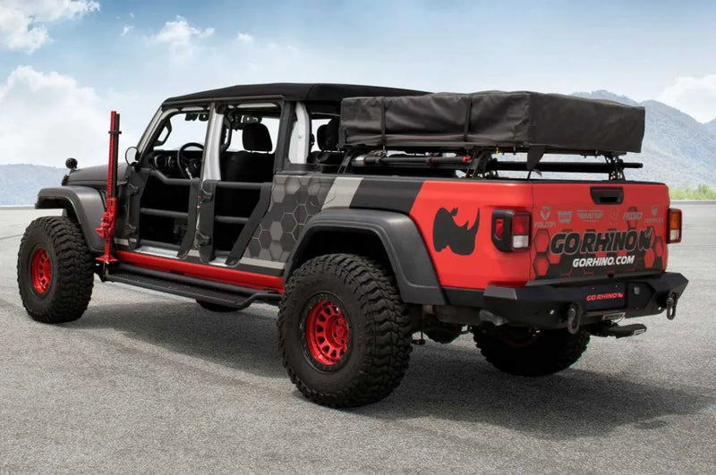 Go Rhino XRS Cross Bars Bed Rail Kit for Trucks with Tonneau Cover T-Tracks
