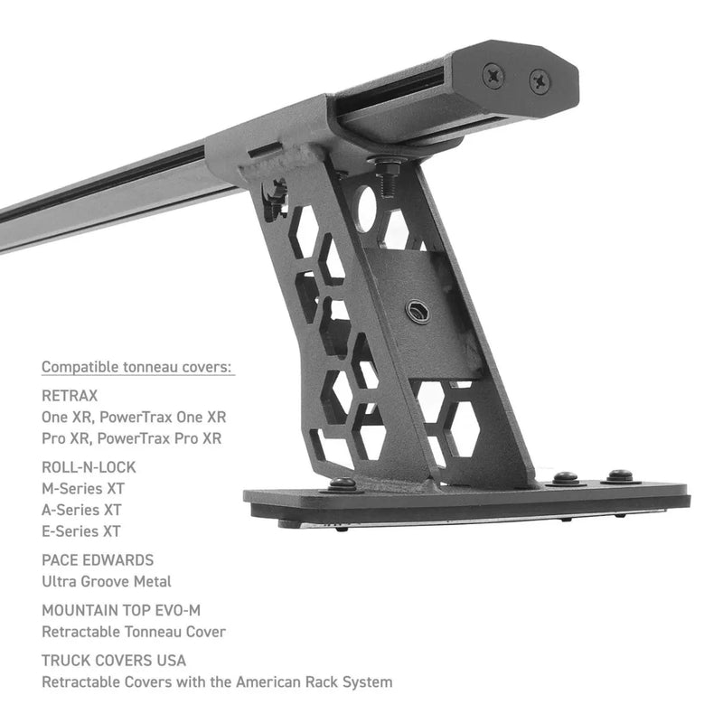 Go Rhino XRS Cross Bars Bed Rail Kit for Trucks with Tonneau Cover T-Tracks