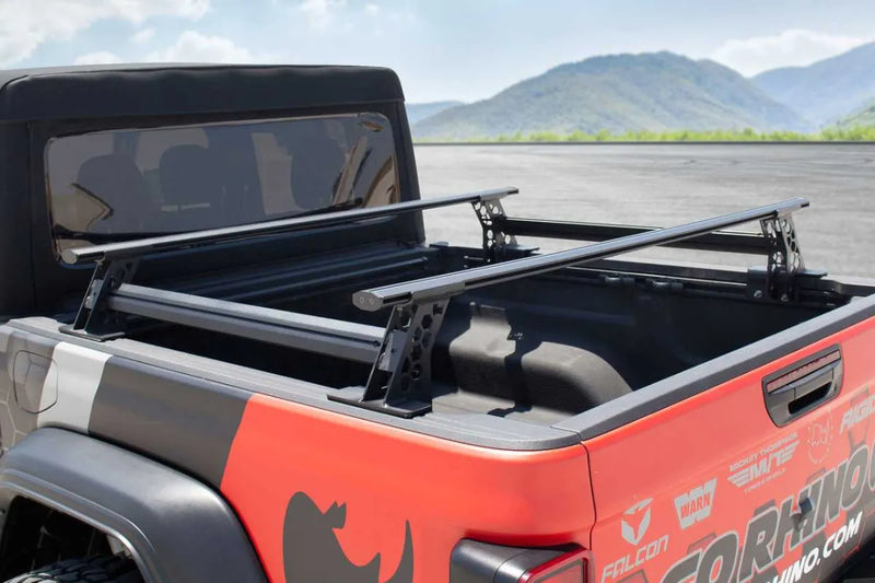 Go Rhino XRS Cross Bars Bed Rail Kit for Trucks with Tonneau Cover T-Tracks