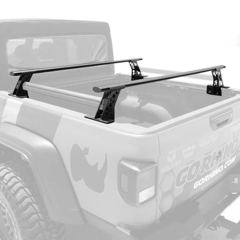 Go Rhino XRS Cross Bars Bed Rail Kit for Trucks with Tonneau Cover T-Tracks