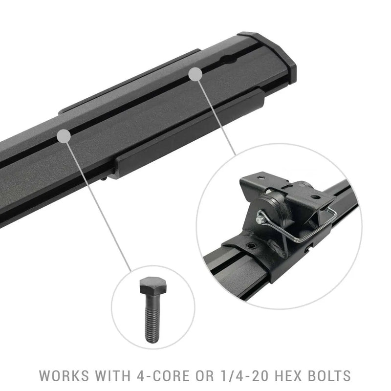 Go Rhino XRS Cross Bars Bed Rail Kit for Trucks with Tonneau Cover T-Tracks