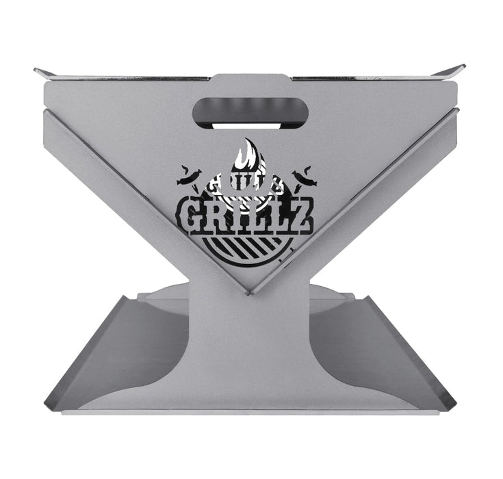 Grillz Portable Camping Fire Pit and BBQ - Portable Fire Pit & BBQ