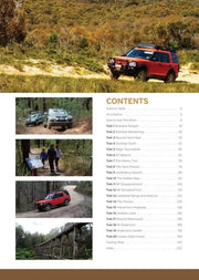 Table of contents for Hema 4WD Treks Close to Melbourne showcasing red SUV adventures