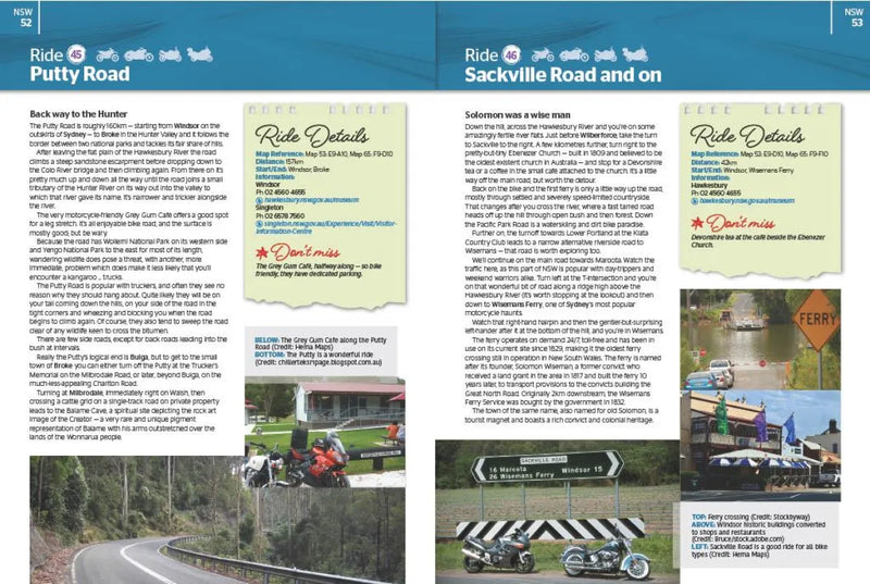 Hema Australia Motorcycle Atlas with 200 Top Rides Travel Book (7th Edition)