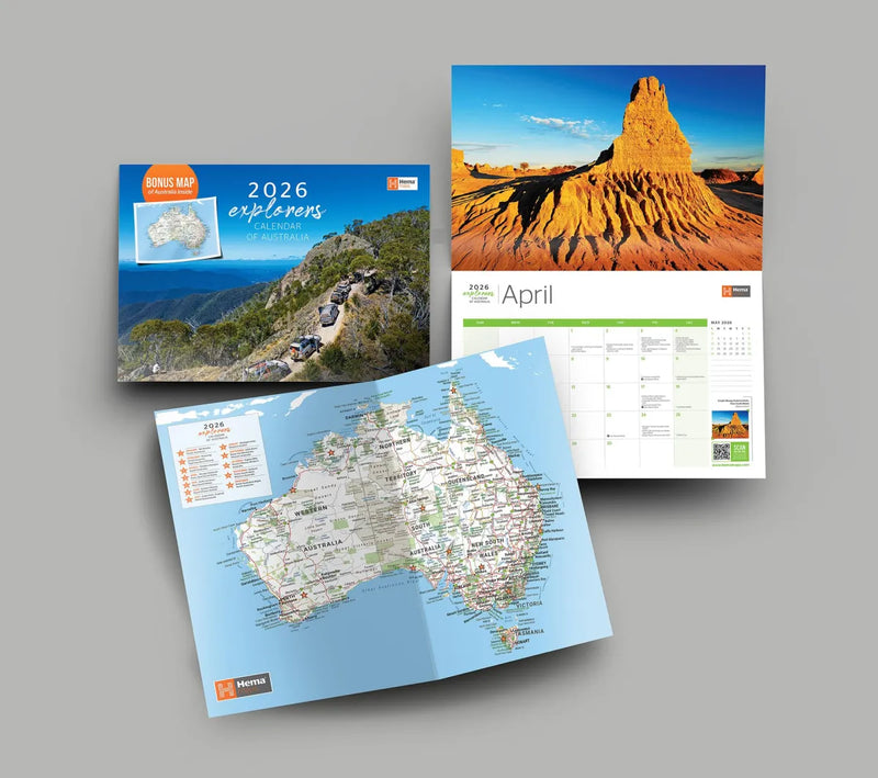 Hema Maps Explorer Calendar | 2026