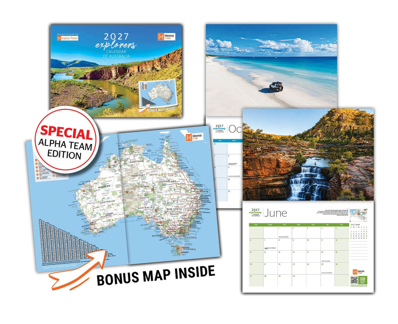 Hema Maps Explorers Calendar of Australia | 2027