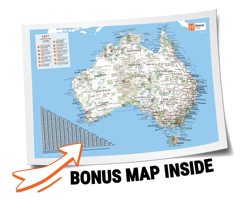 Hema Maps Explorers Calendar of Australia | 2027