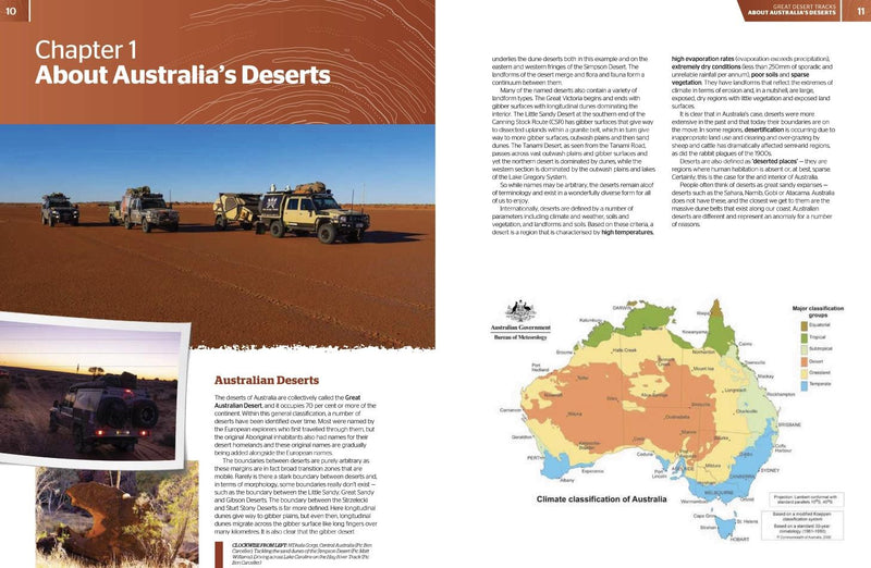 Textbook spread of Hema Maps Great Desert Tracks Atlas showcasing Australia’s desert tracks
