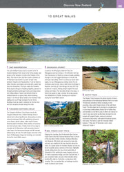 Magazine page from Hema New Zealand Touring Atlas showcasing 10 Great Walks in New Zealand