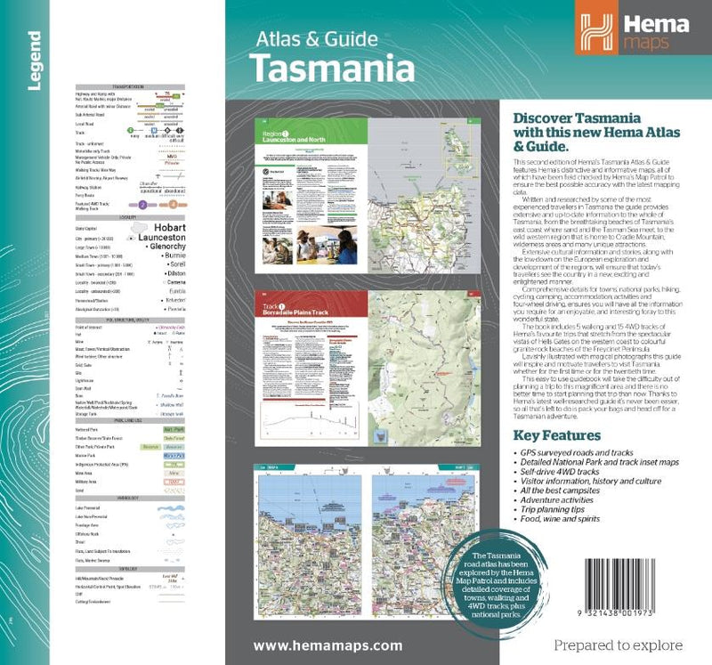 Hema Tasmania Atlas and Guide for 4WD trips and the best walking adventures in Tasmania
