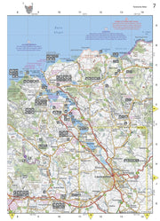 Topographical map of Tasmania for 4WD trips and best walking routes in Hema Tasmania Atlas