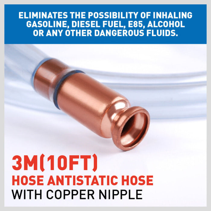 3M Self Priming Siphon Hose Water Jiggler Liquid Transfer Fuel Hose Pump Copper - Tools > Other Tools