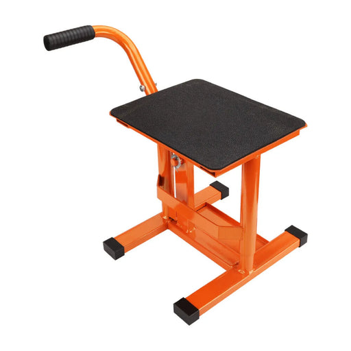 Horusdy 220Lbs Motorbike Jack Lift Crank Lift Manual Repair Clean Hoist Table