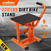 Horusdy 220Lbs Motorbike Jack Lift Crank Lift Manual Repair Clean Hoist Table