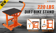 Horusdy 220Lbs Motorbike Jack Lift Crank Lift Manual Repair Clean Hoist Table