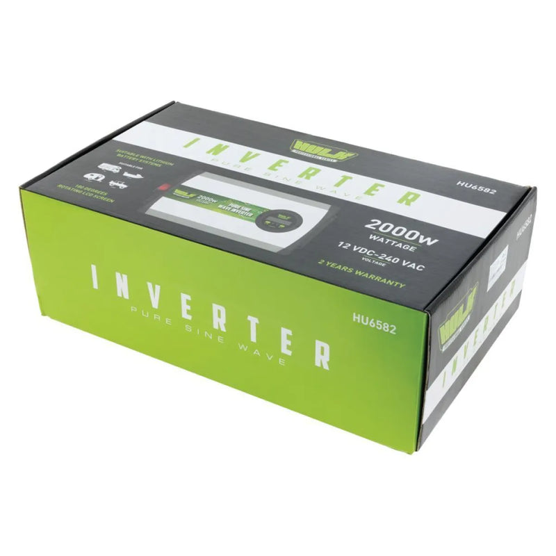 HULK 4X4 2000W Pure Sine Wave Inverter 12V DC to 240V AC