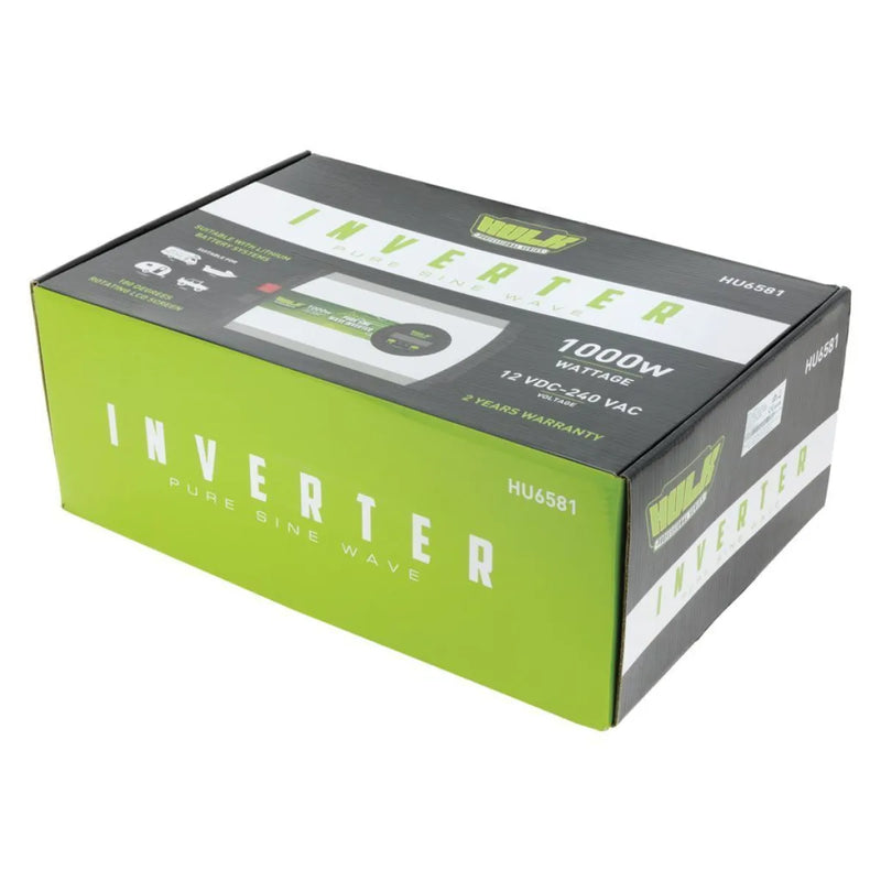 HULK 4X4 Pure Sine Wave Inverter 1000W 12V DC to 240V AC