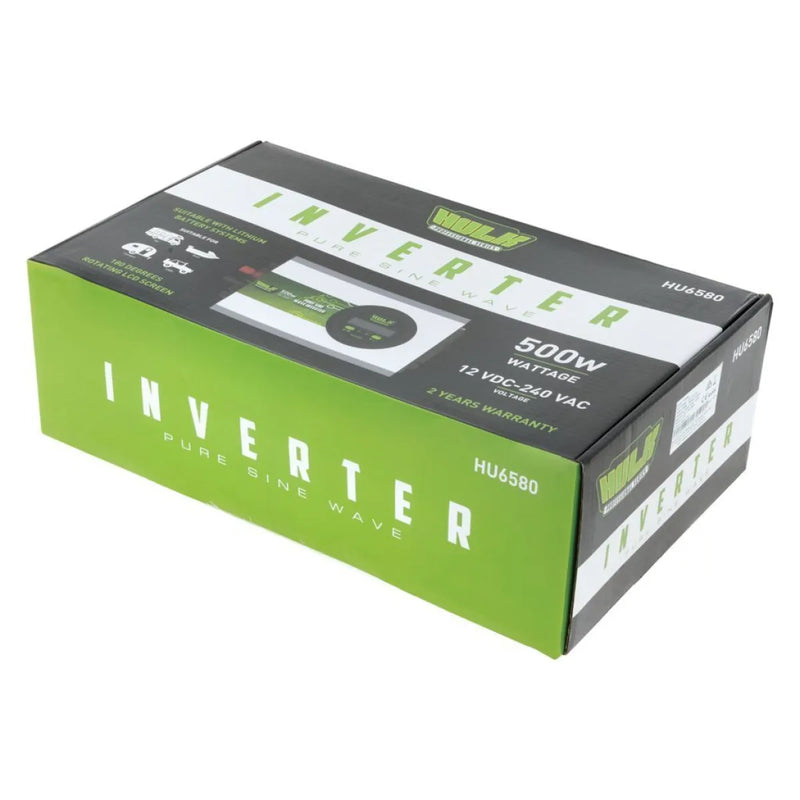 HULK 4X4 Pure Sine Wave Inverter 500W 12V DC to 240V AC
