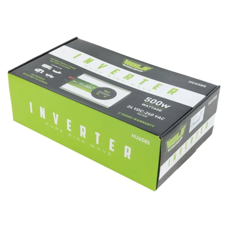 HULK 4X4 Pure Sine Wave Inverter 500W 24V DC to 240V AC True Sine Wave