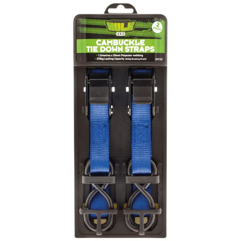 Hulk Cambuckle Tiedown Straps | Pack of 2 - Tie Down Straps