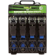 Hulk Ratchet Tie Down Straps | Pack of 4 - Tie Down Straps