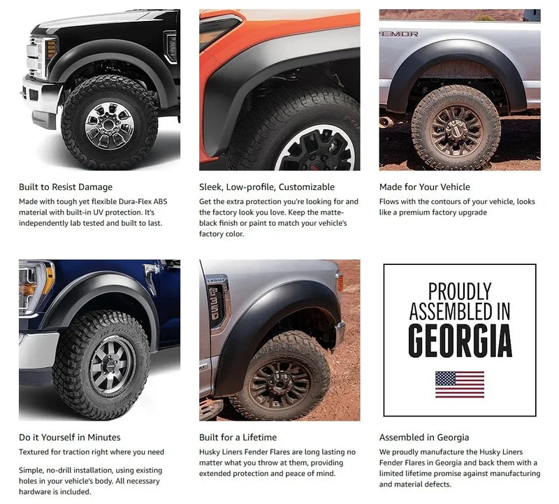 Husky Liners Extend-A-Fender Flares for Ford F-150 | 2021+ | Front & Rear