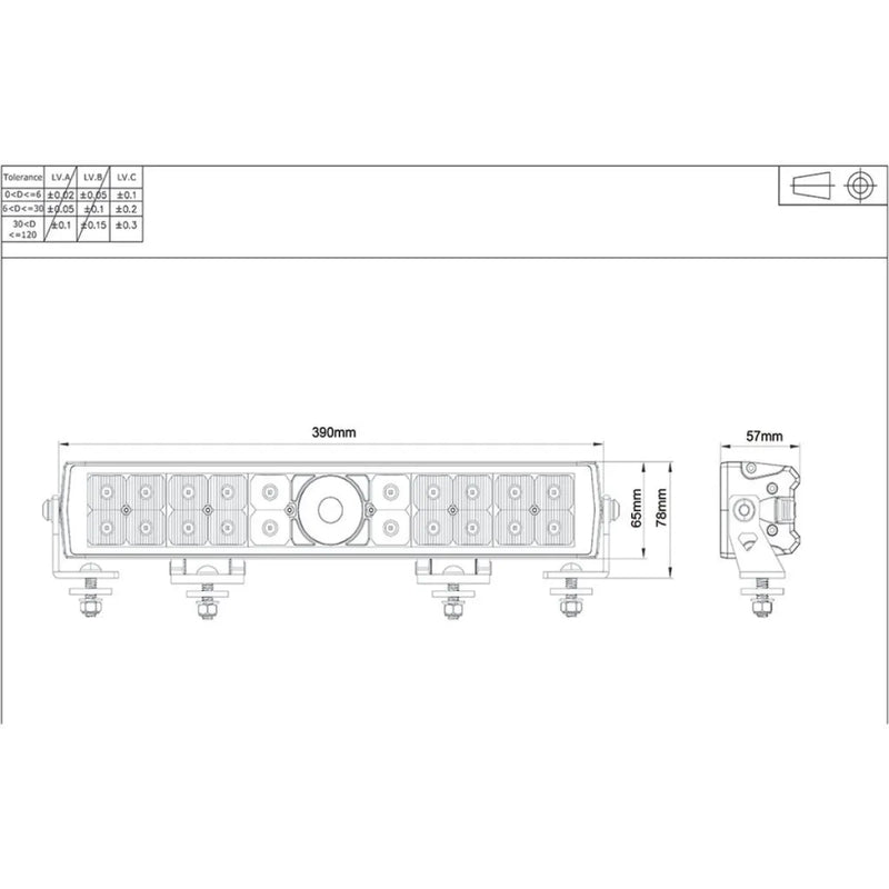 Ignite 15 Dual Row Laser LED Driving Lamp Lightbar - Light Bars