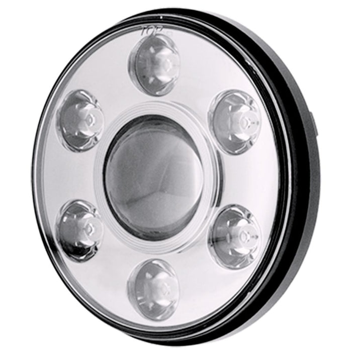 Ignite 7 Round LED Headlight Chrome Face - Headlight