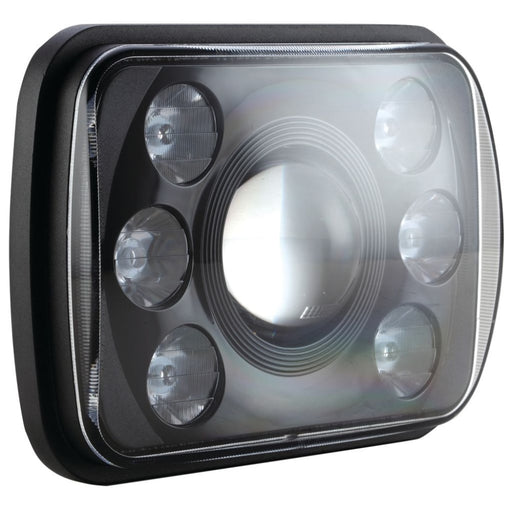 Ignite 7x5 Rectangle LED Headlight | Black or Chrome Face - Black - Headlight