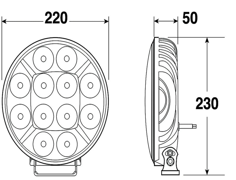 Ignite 9 Round LED Driving Lamp | Flood/Spot Beam | Chrome Face - Driving Lights