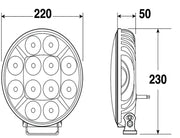 Ignite 9 Round LED Driving Light | Spot Beam | Black Face - Driving Lights