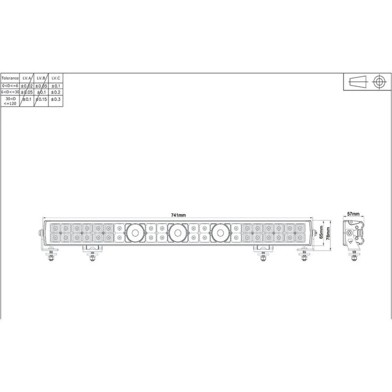 Ignite Laser LED Lightbar Combo Beam - Light Bars