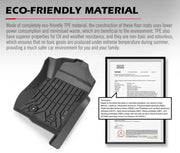 Dark gray molded car floor mats with textured ridges and grooves for Isuzu D-MAX UTE