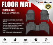 Custom-fit Kiwi Master 3D car floor mats for Isuzu D-Max dual cab ute floor mats