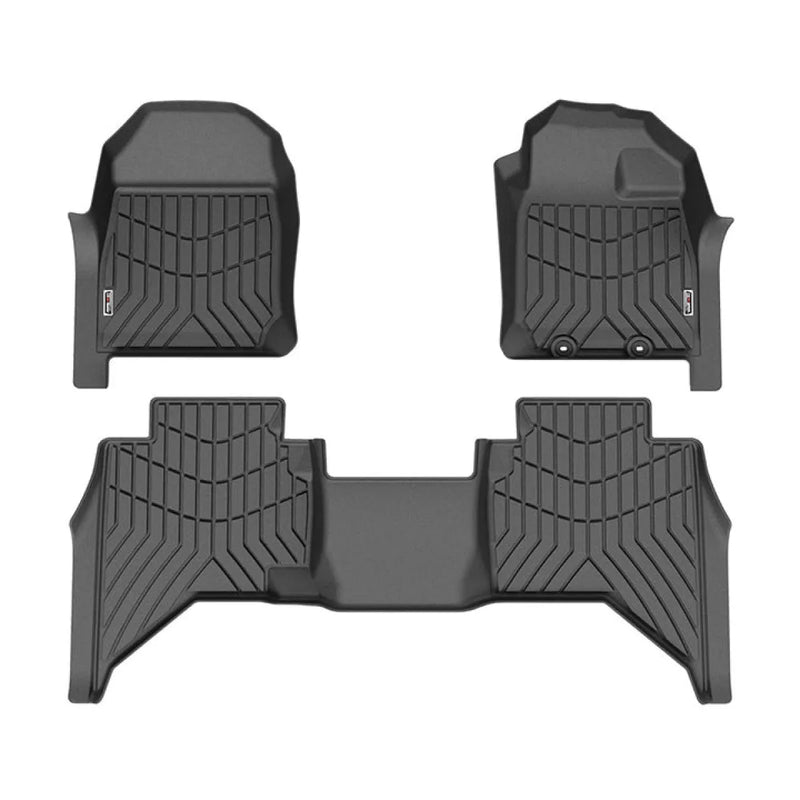 Custom-fit Kiwi Master 3D Car Floor Mats with textured pattern for Isuzu D-MAX UTE