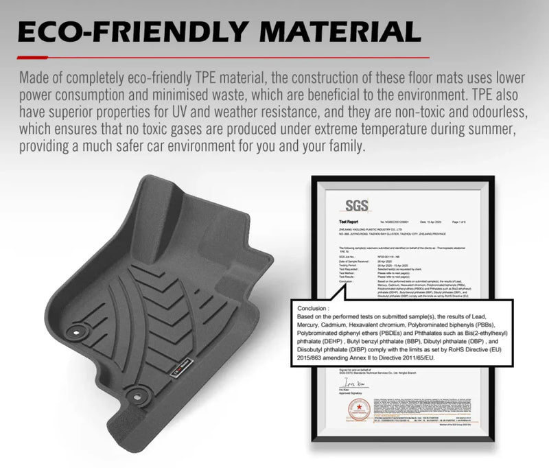 Gray molded car floor mats with raised edges and textured surface for Mitsubishi Pajero Sport