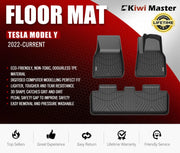 Kiwi Master 3D Car Floor Mats Liner to Fit Tesla Model Y 2022-ON - Car Floor Mats