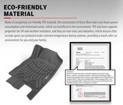 Car floor mats with textured pattern and raised edges for Ford Everest 2015-2022