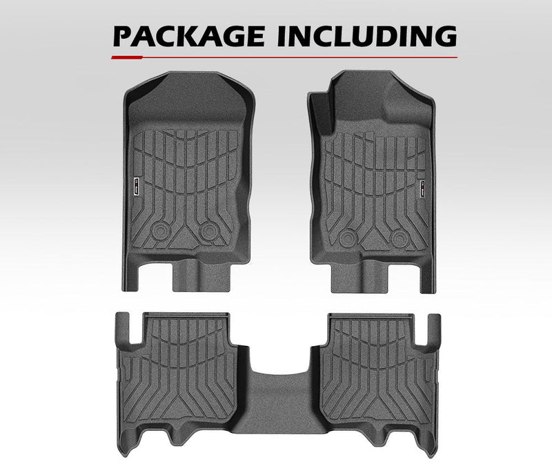 Custom-fit Ford Everest car floor mats with textured surface and raised edges