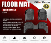 Front and rear car floor mats for Ford Ranger Next Gen Kiwi Master 3D TPE