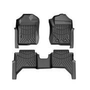 Custom-fit black rubber floor mats for Ford Ranger Next Gen Kiwi Master car floor mats