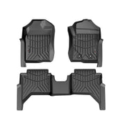 Custom-fit black rubber floor mats for Ford Ranger Next Gen Kiwi Master car floor mats