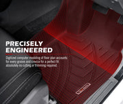 Custom-fit red car floor mats for Ford Ranger Wildtrak Raptor with precision engineering