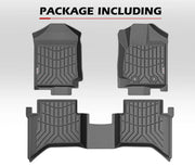 Custom-fit Ford Ranger car floor mats with textured patterns for durable protection