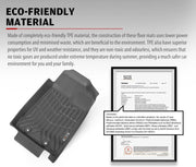 Black rubber car floor mats with textured pattern for ISUZU D-MAX 2012-2020