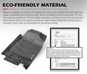 Black molded textured TPE car floor mats with raised edges for Isuzu MU-X 2013-2020