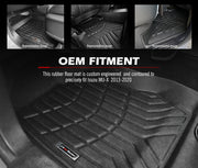 Custom-engineered rubber car floor mats for Isuzu MU-X 2013-2020, perfect fit