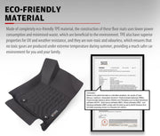 Black textured car floor mats with raised edges and ribbed pattern for Toyota Hilux dual cab