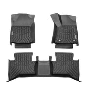 Custom-fit black rubber car floor mats for Toyota Hilux Dual Cab auto models